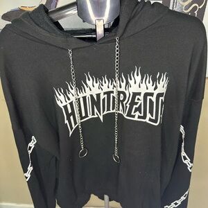 Her Universe Black Birds of Prey Huntress Chain Hoodie